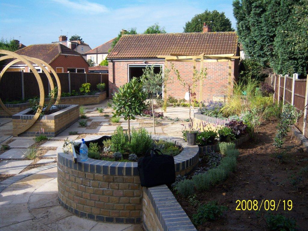 View of memorial garden and wild flowers